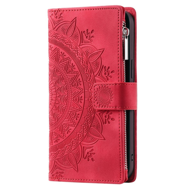 For iPhone 16e Wallet Case Cover Shell Mandala Flower Pattern