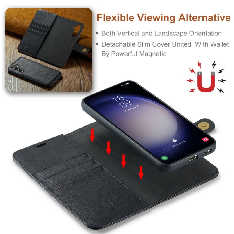 DG.MING for Samsung Galaxy S25+ Detachable 2-in-1 Wallet Cover