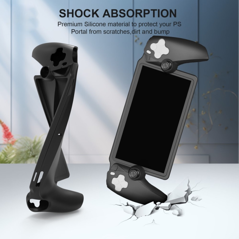 Silikon Skal Fodral för PS5 Portal Handheld Game Console Shockproof - Svart
