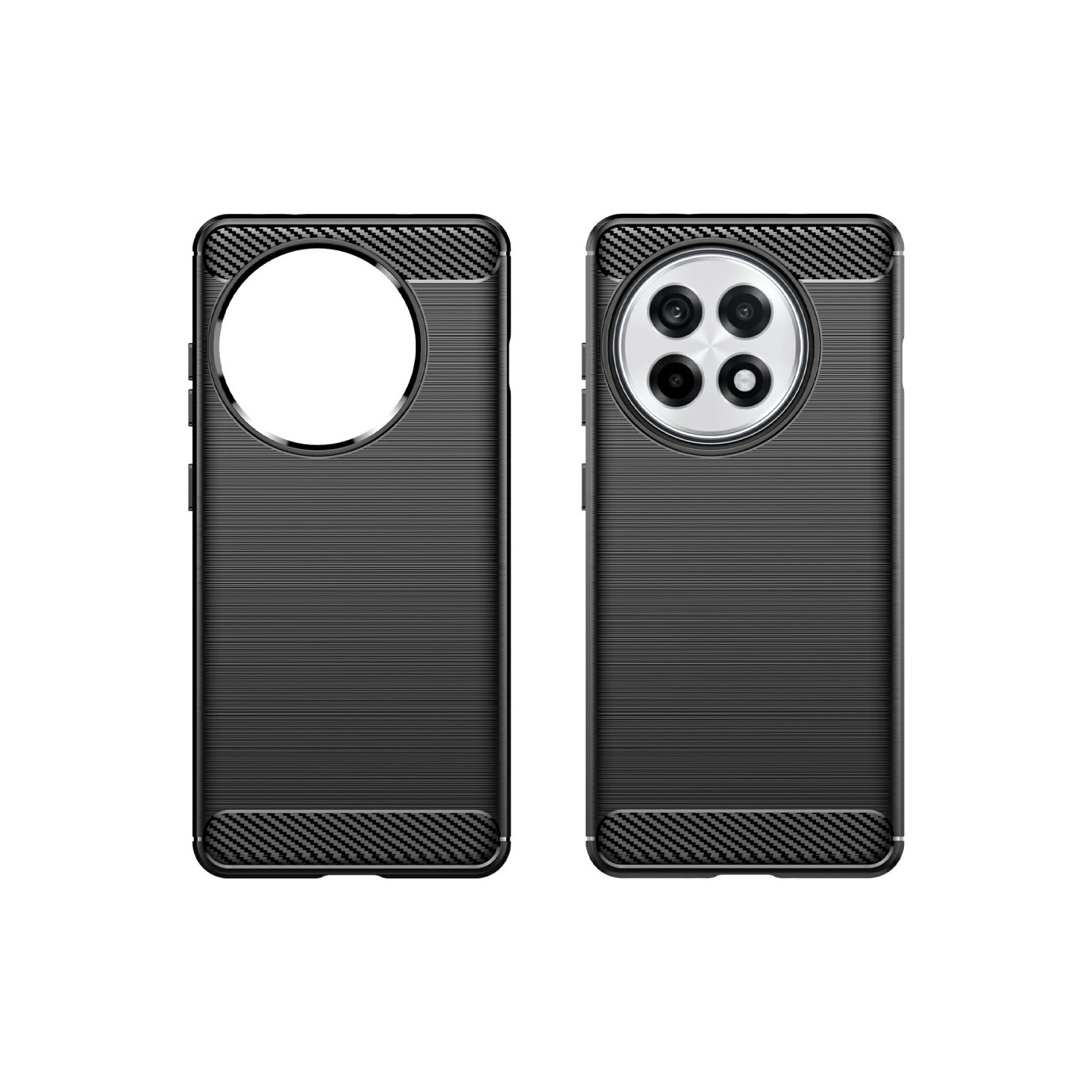 Telefoncover TPU Shell Bagcover Carbon OnePlus 13R - Sort