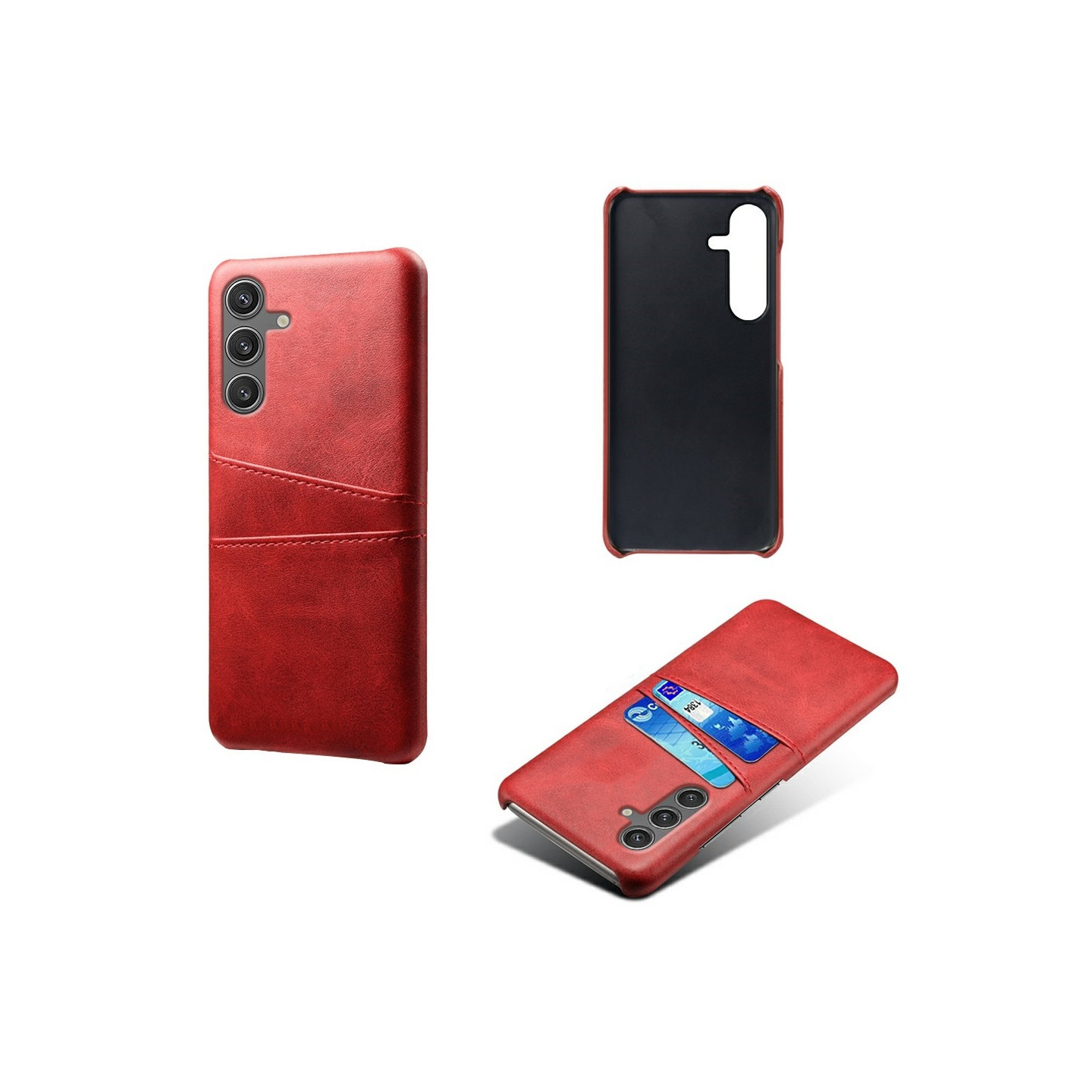 Til Samsung Galaxy S25 KSQ PU-læderbelagt skal hårdt etui