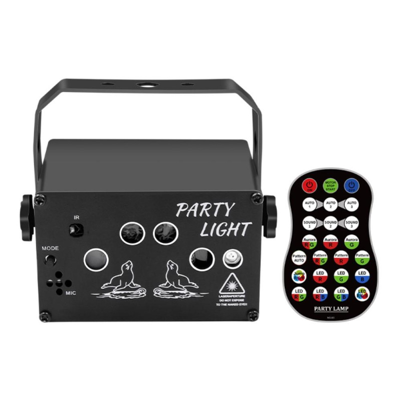 Laser Light Flash Light Voice - activated Remote Disco Party
