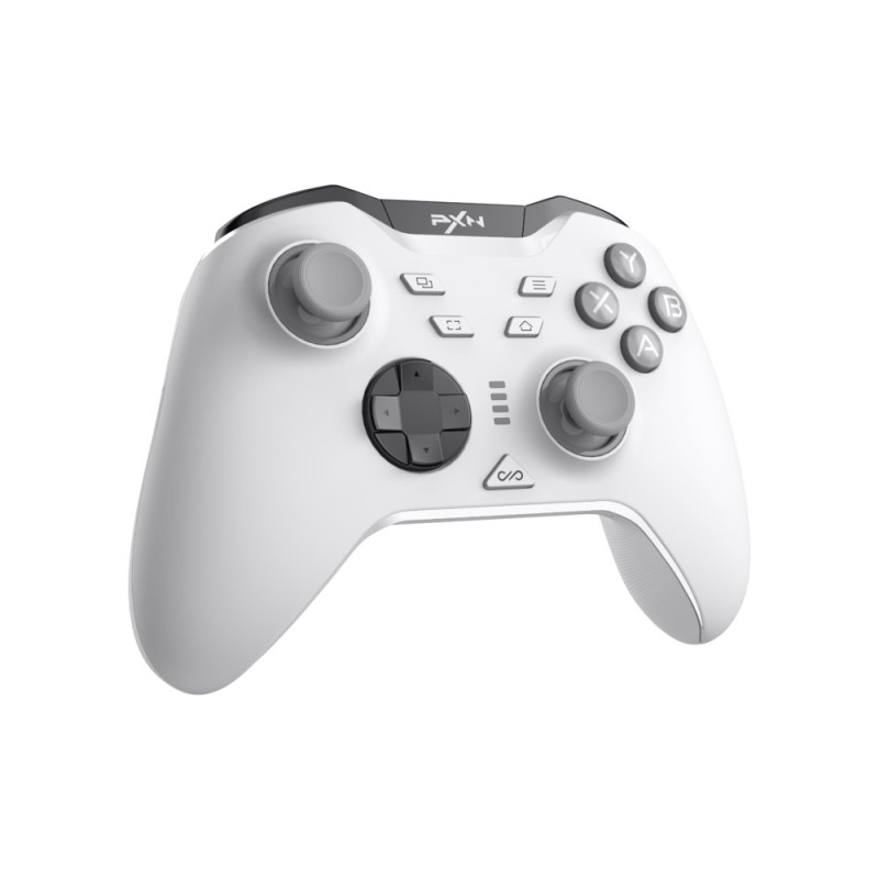 Bluetooth trådløs spillkontroller med mottaker kompatibel med Steam PC Android iOS Nintendo Switch - Hvit