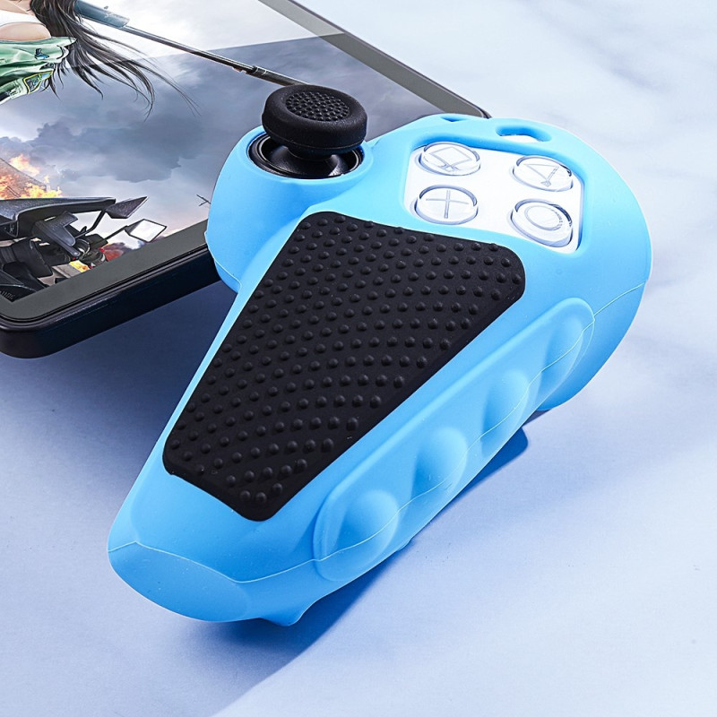 Playstation 5 / PS5 Silikon Skin Skal Fodral Anti-Slip Skydd + Joystick Caps - Svart