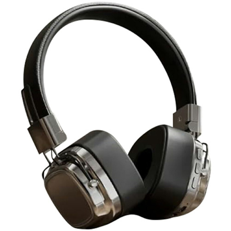 Bluetooth HiFi Sound Over Ear-hörlurar Brusreducering Trådlöst Headset - Silver+Svart