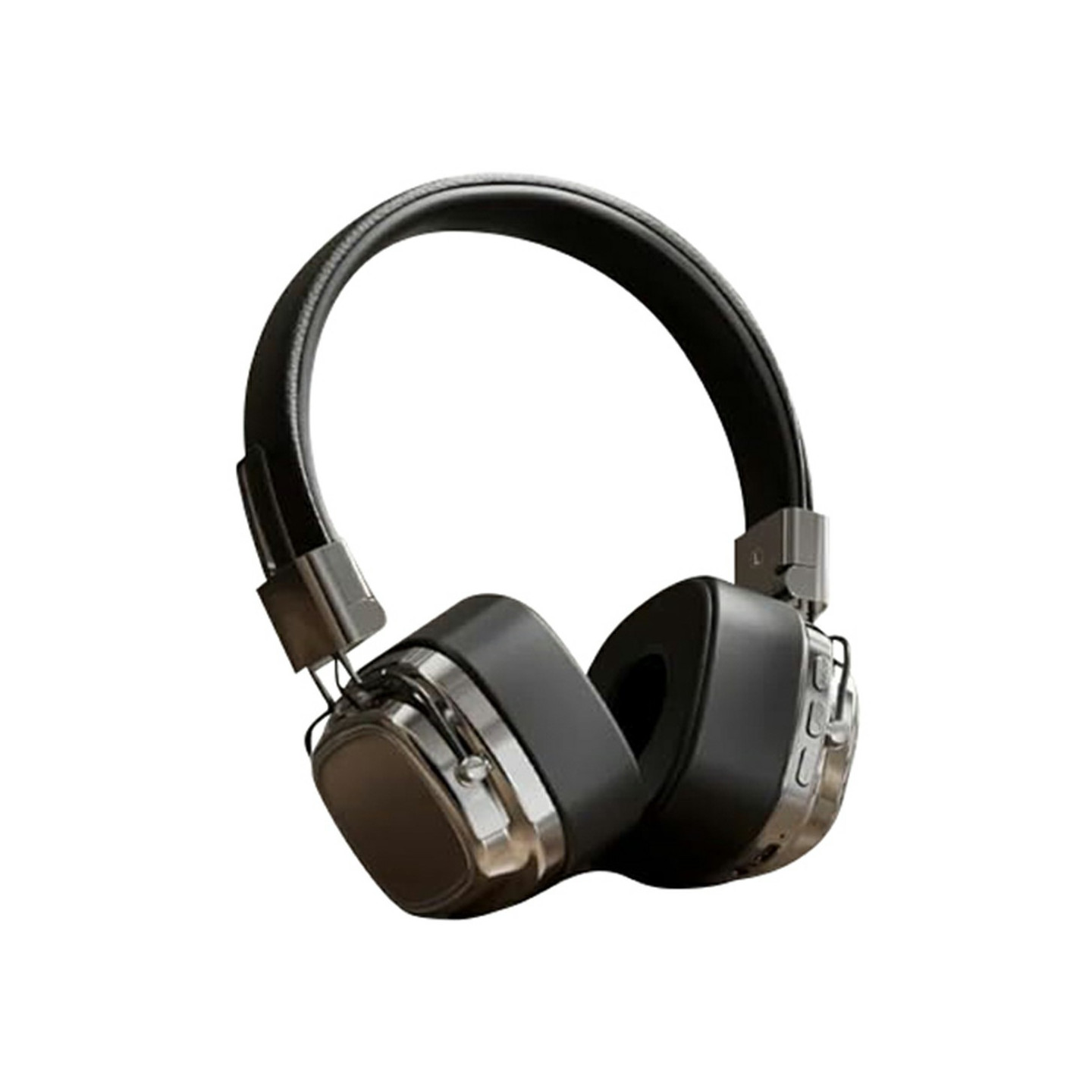 Bluetooth HiFi Sound Over Ear-hörlurar Brusreducering Trådlöst Headset - Silver+Svart