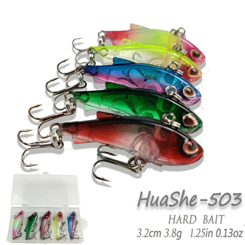 5 pcs Fishing lure lifelike swimming Sinking Minnow bait freshwater saltwater