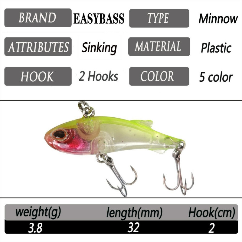 5 stk Fiskelokke naturtro svømning Synkende Minnow agn ferskvand saltvand