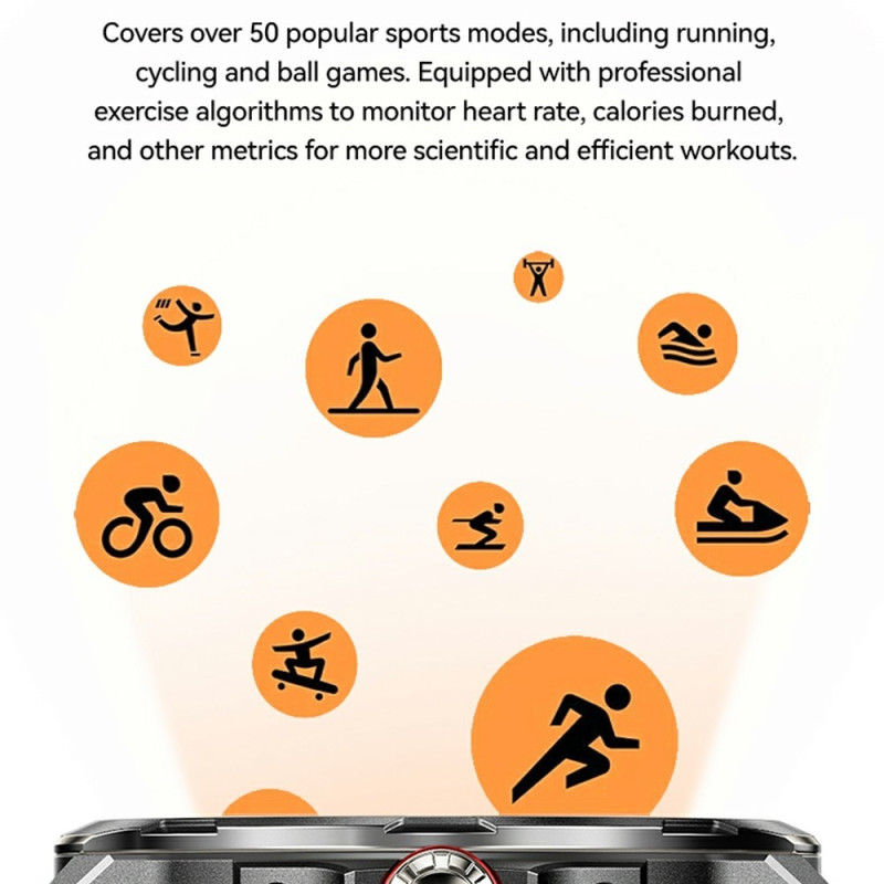 WEKOME WH-07 Smartklokke Sinkkeblanding IP67 Vanntett Bluetooth 1,85-tommers HD-skjerm