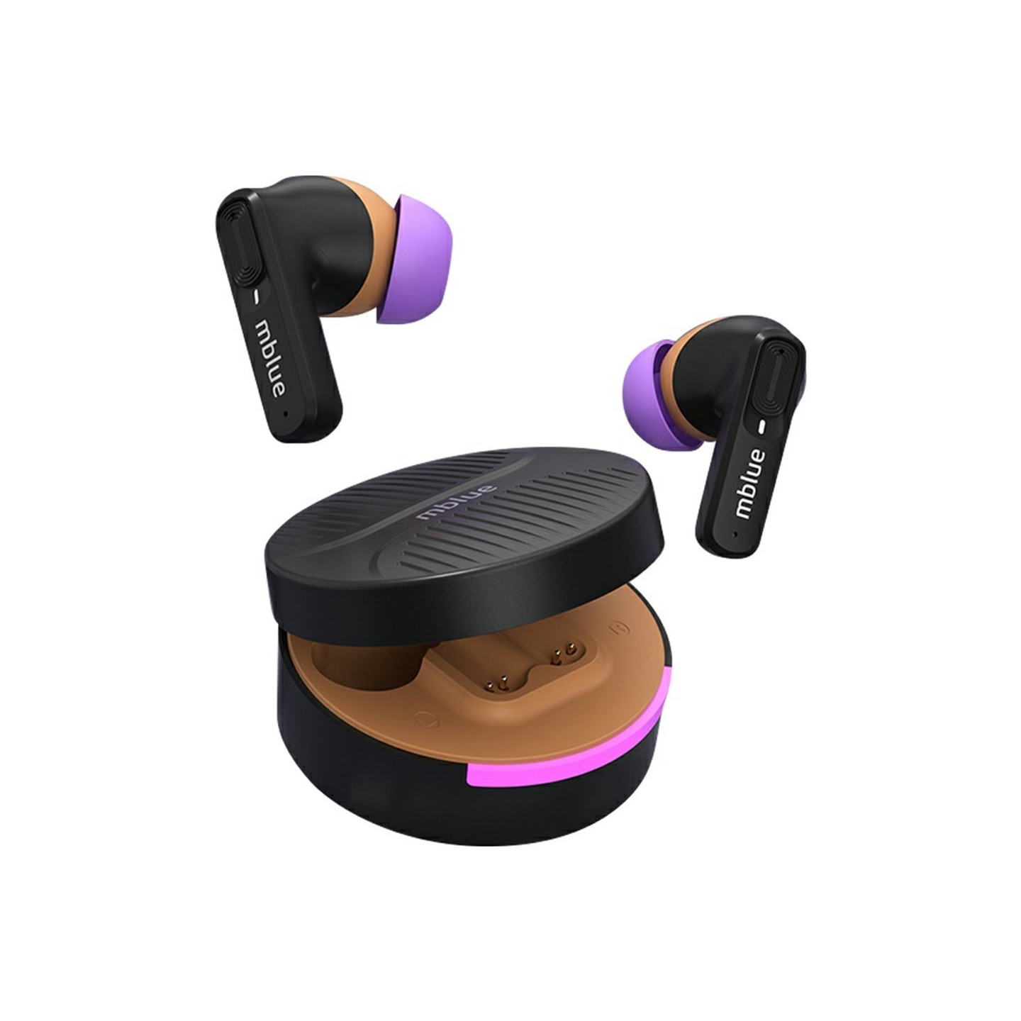 MBLUE AR03pro ANC Noise Cancellation Bluetooth 5.3 Earbuds Low Latency Gaming Hörlurar - Svarta