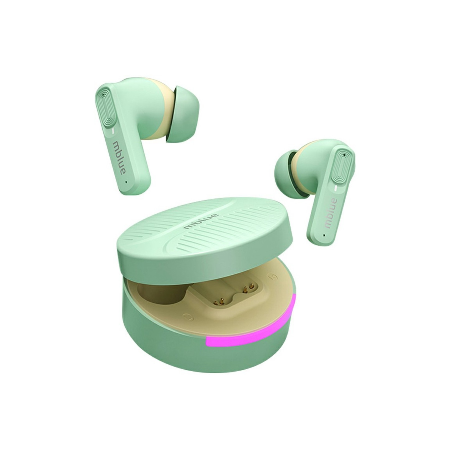 MBLUE AR03pro ANC Noise Cancellation Bluetooth 5.3 Earbuds Low Latency Gaming Hörlurar - Mint