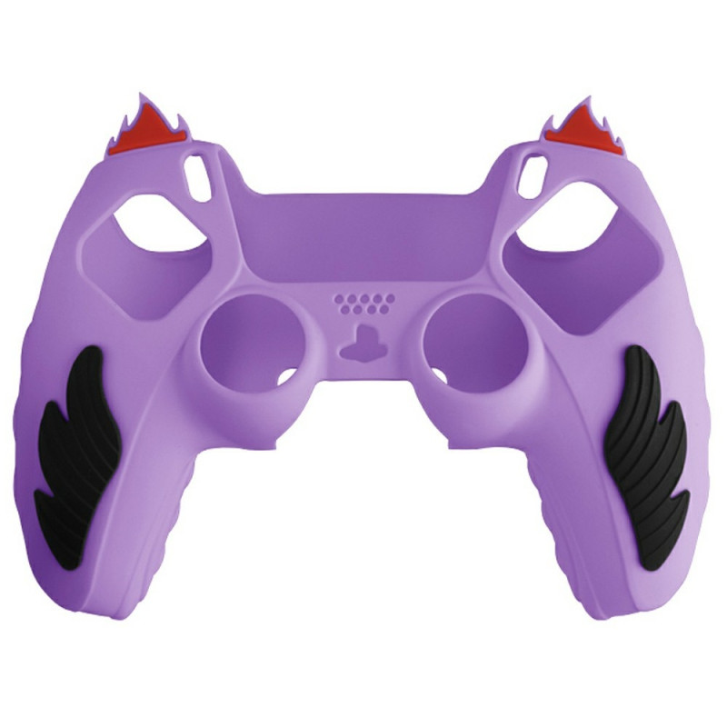 Playstation 5 / PS5 Silicone Skin Cover Case Anti-Slip Protection Flame Design - Purple