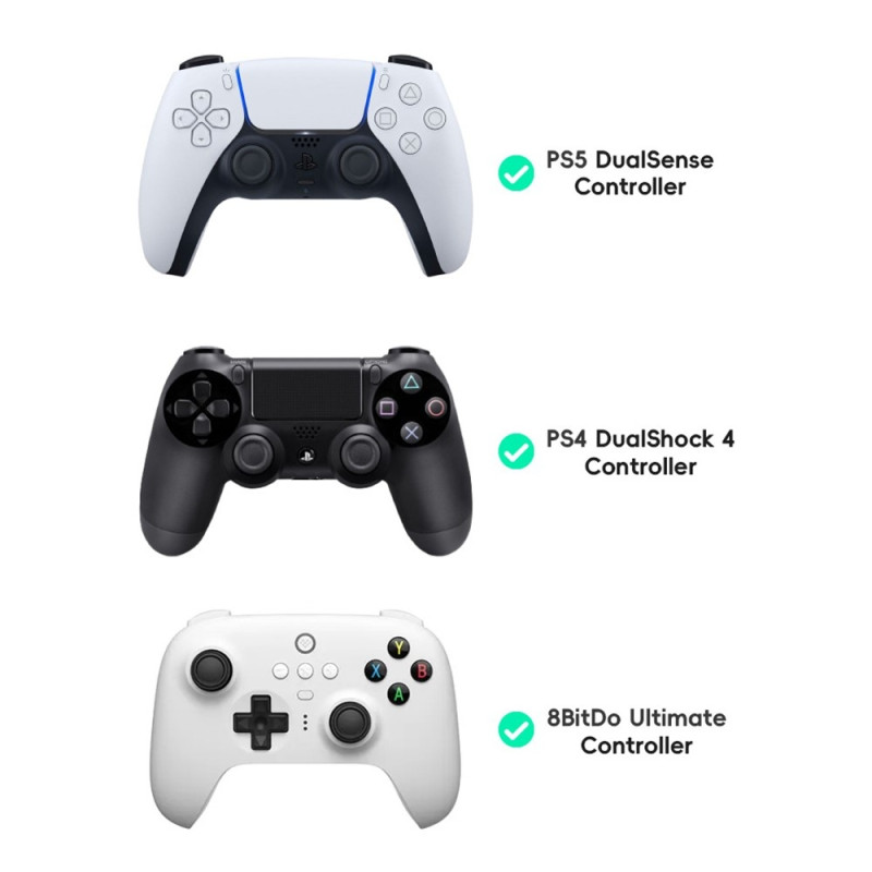 2 stk Thumb Grip Finger Grip til Sony PlayStation 5/4 8BitDo Joystick Silikone - Sort