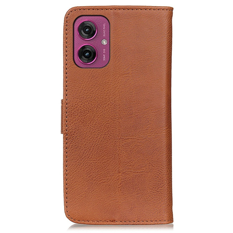 KHAZNEH Wallet Stand Case for Motorola Moto G55 - Brown