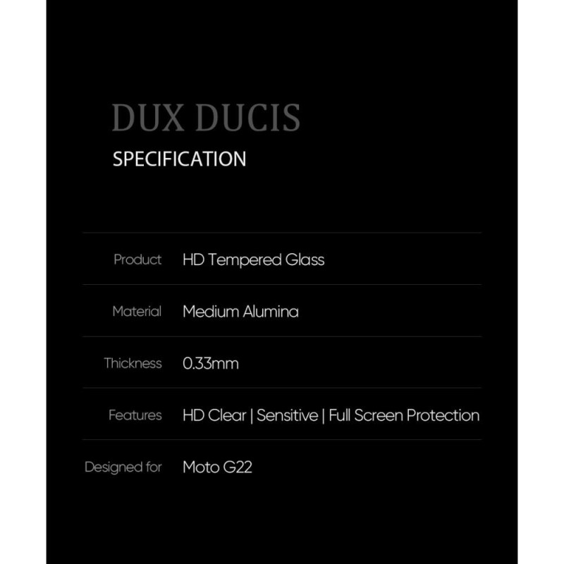 DUX DUCIS for Motorola Moto G22 / Moto E32s 4G Tempered Glass Ultra Clear