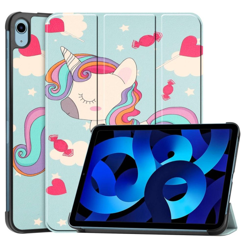 Tri - fold Stand Case for iPad 10.9 (2022) Tablet Cover - Unicorn