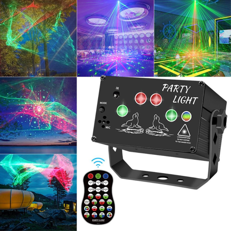 Laser Light Flash Light Voice - activated Remote Disco Party