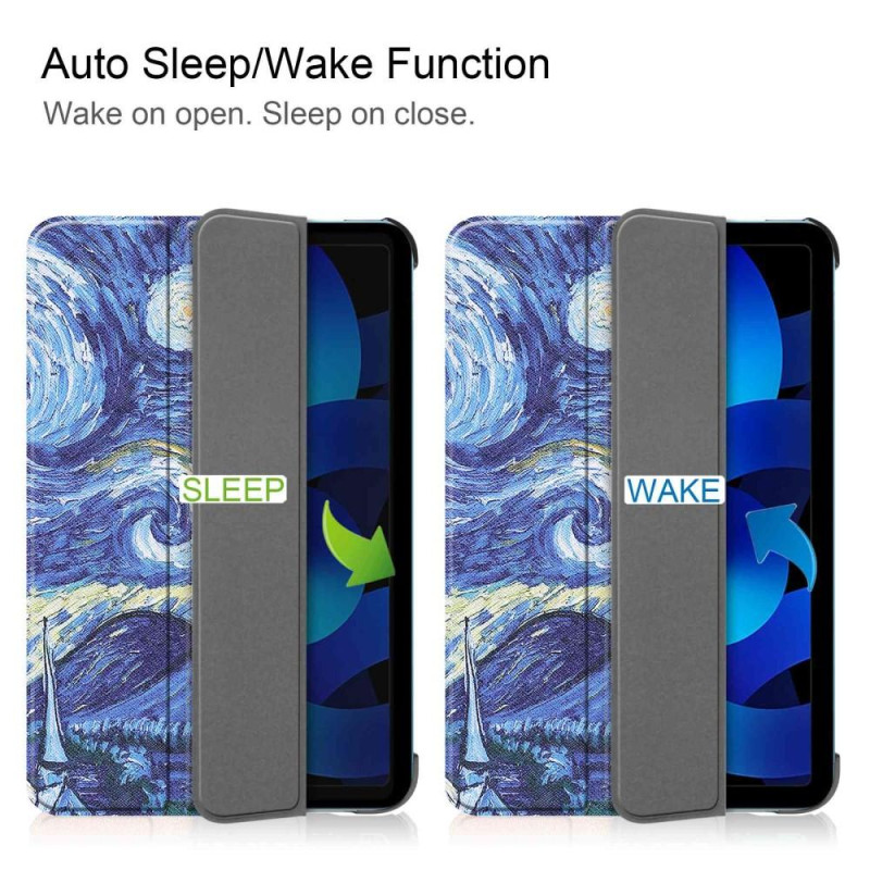 Kolminkertainen telinekotelo iPad 10.9: lle (2022) - tabletin kansi - Maalaus