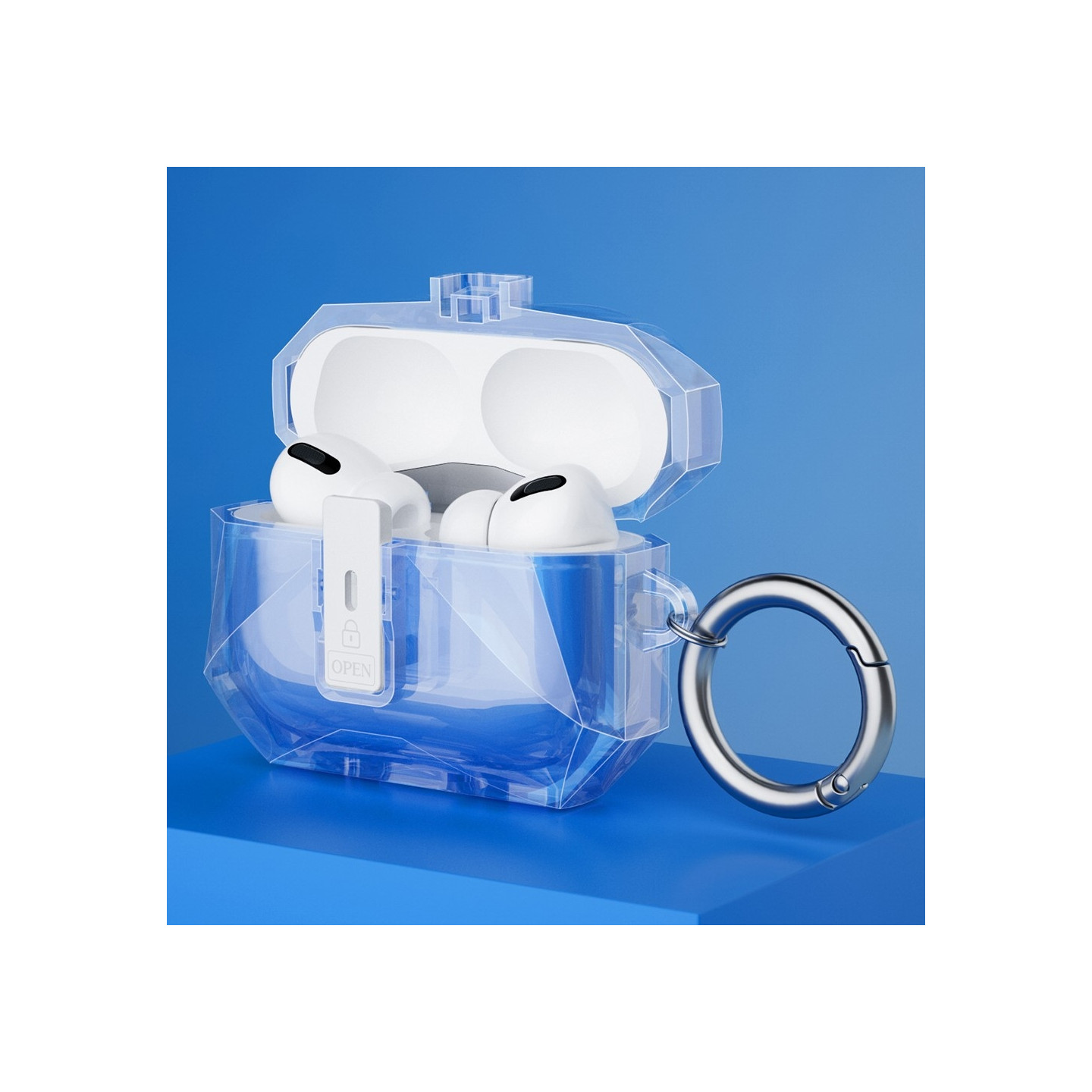 COTECI For AirPods Pro 3 Beskyttende Etui Med Metallkrok - Blå