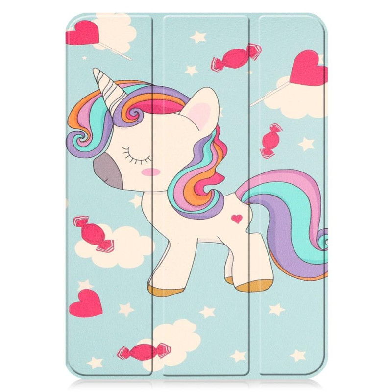Tri - fold Stand Case for iPad 10.9 (2022) Tablet Cover - Unicorn