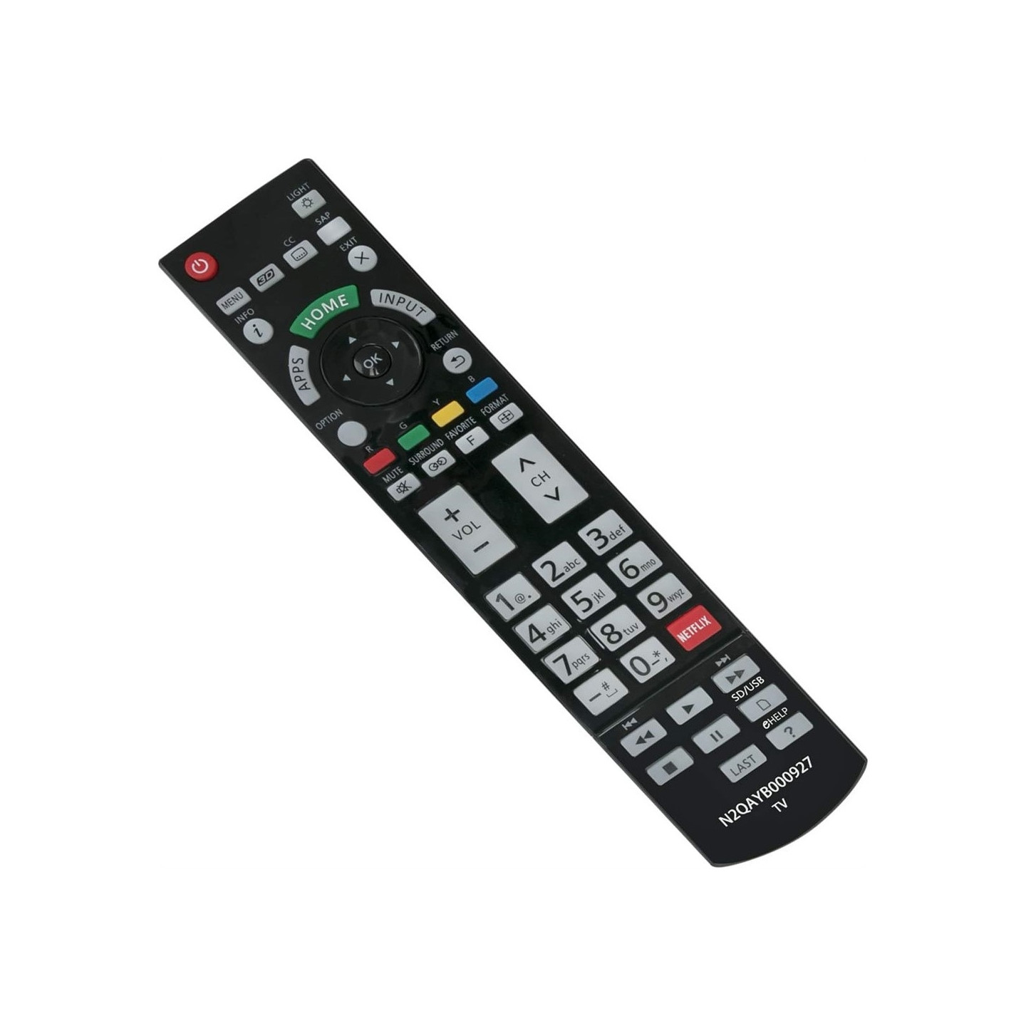 Kaukosäätimen korvaava N2QAYB000927 Panasonic TV:lle