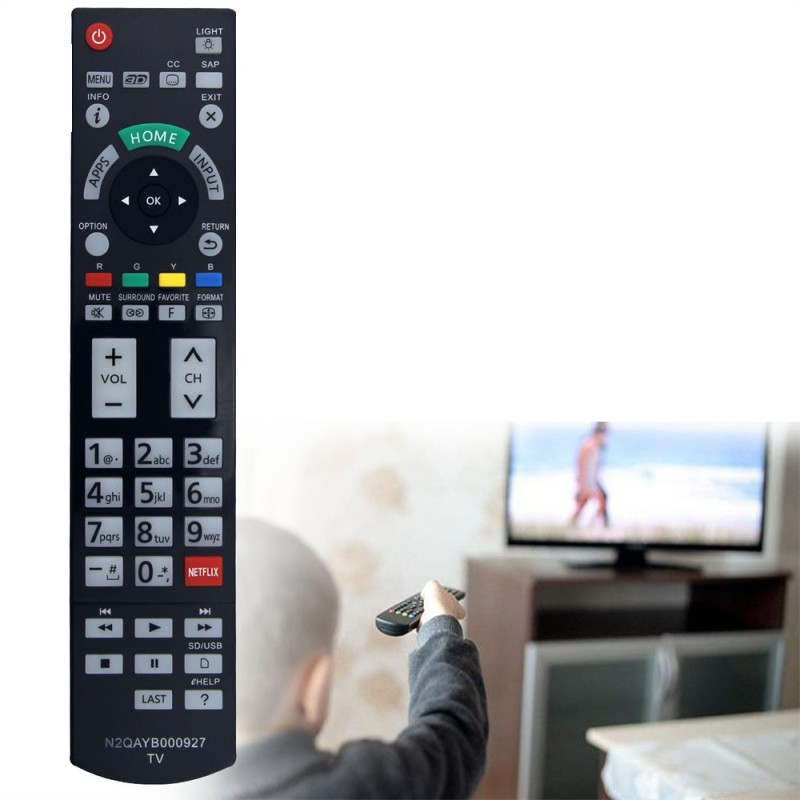 Kaukosäätimen korvaava N2QAYB000927 Panasonic TV:lle