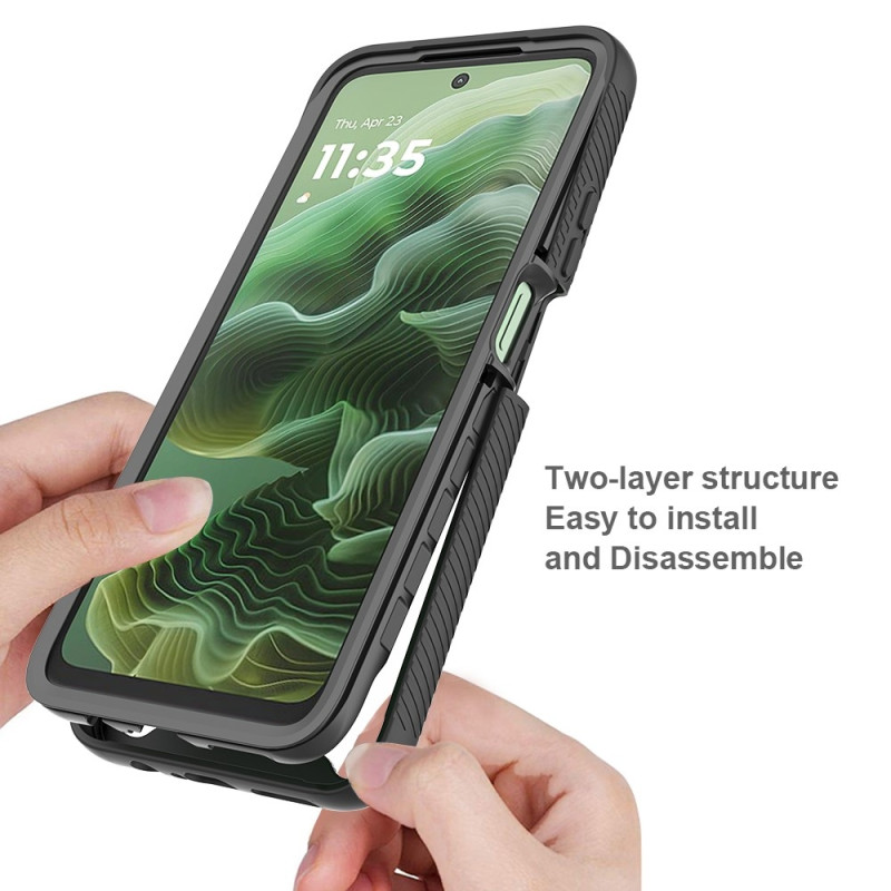 Til Motorola Moto G35 5G PC+TPU-deksel med støtsikker telefonveske