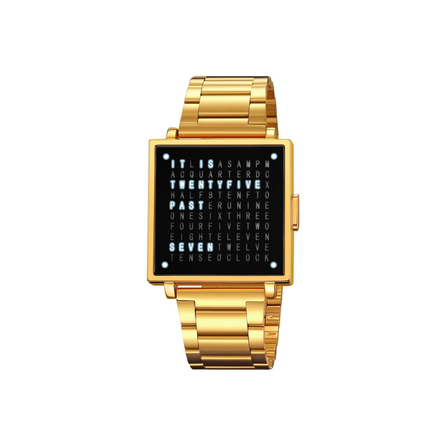 SKMEI Electronic Wristwatch Digital Clock Date Wristwatch - Gold - Steel