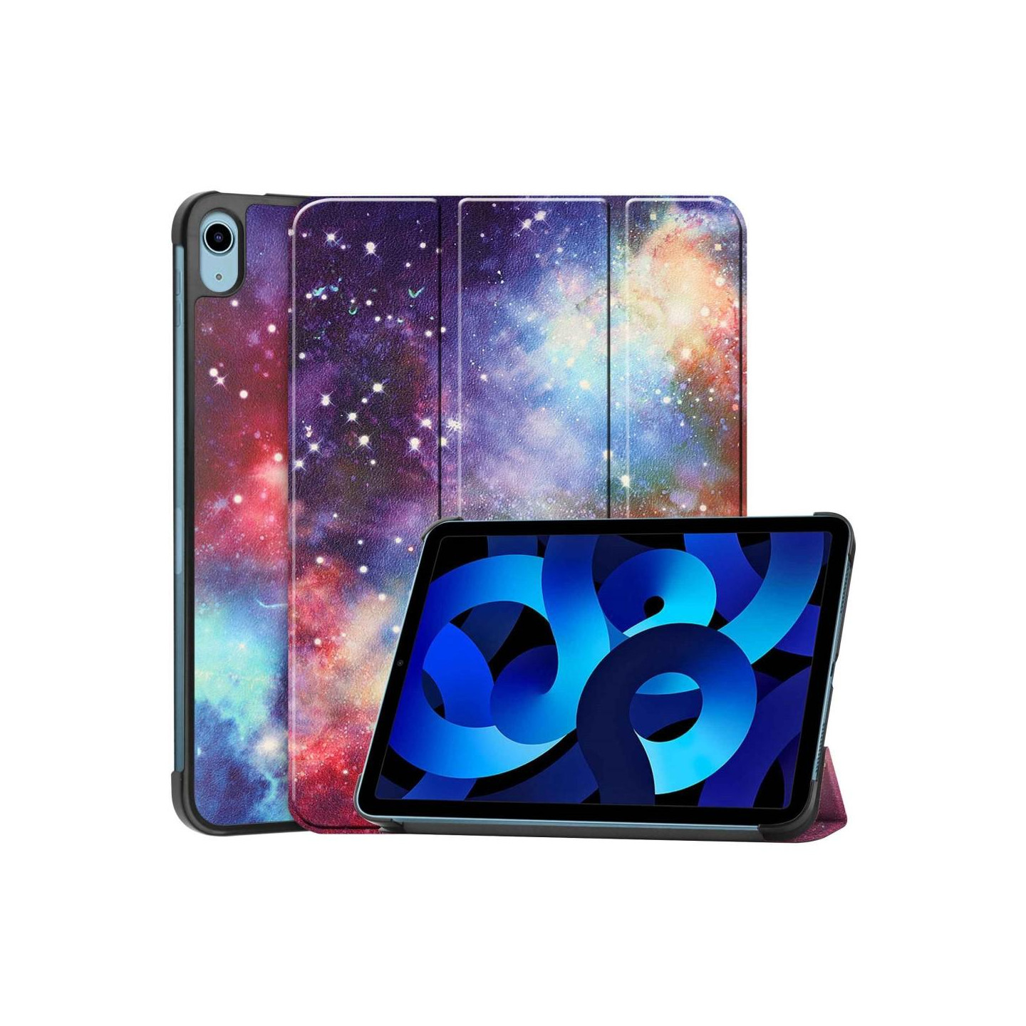 Tri - fold Stand Case for iPad 10.9 (2022) Tablet Cover - Space