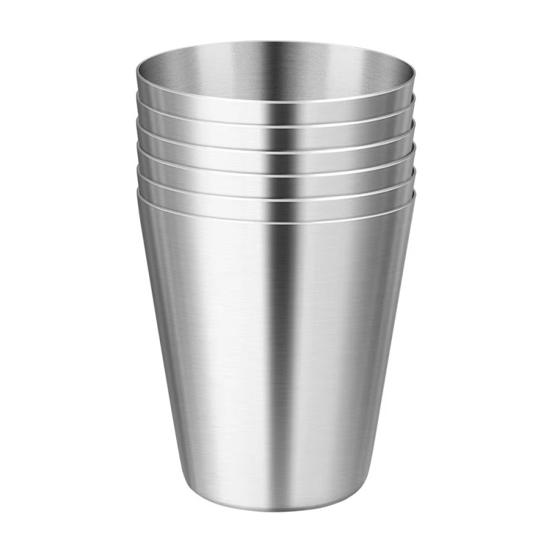 Stainless Steel Shot Glass Snaps Glass Set 4 PCS with Case for Camping/Picnic
