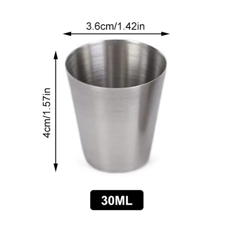 Ruostumattomasta teräksestä valmistetut lasikiinnittimet, 4 kpl kotelolla retkeilyyn/piknikille