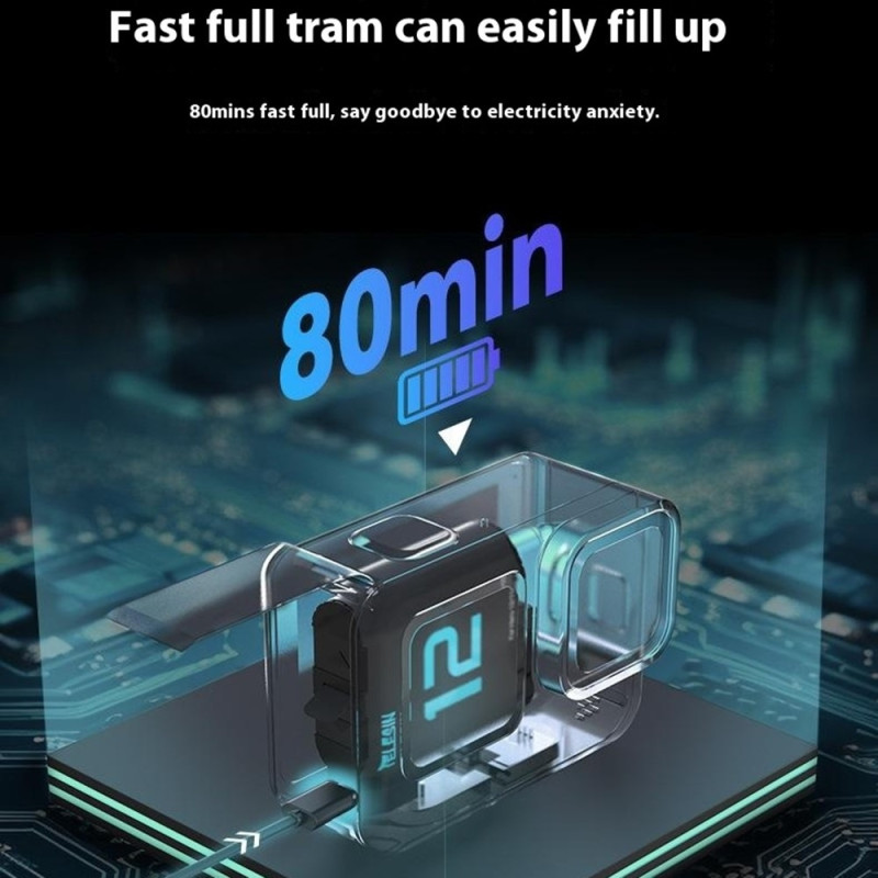 TELESIN S0-ECB-02-TGP Battery for GoPro Hero 12 11 10 9 1720mAh Replacement