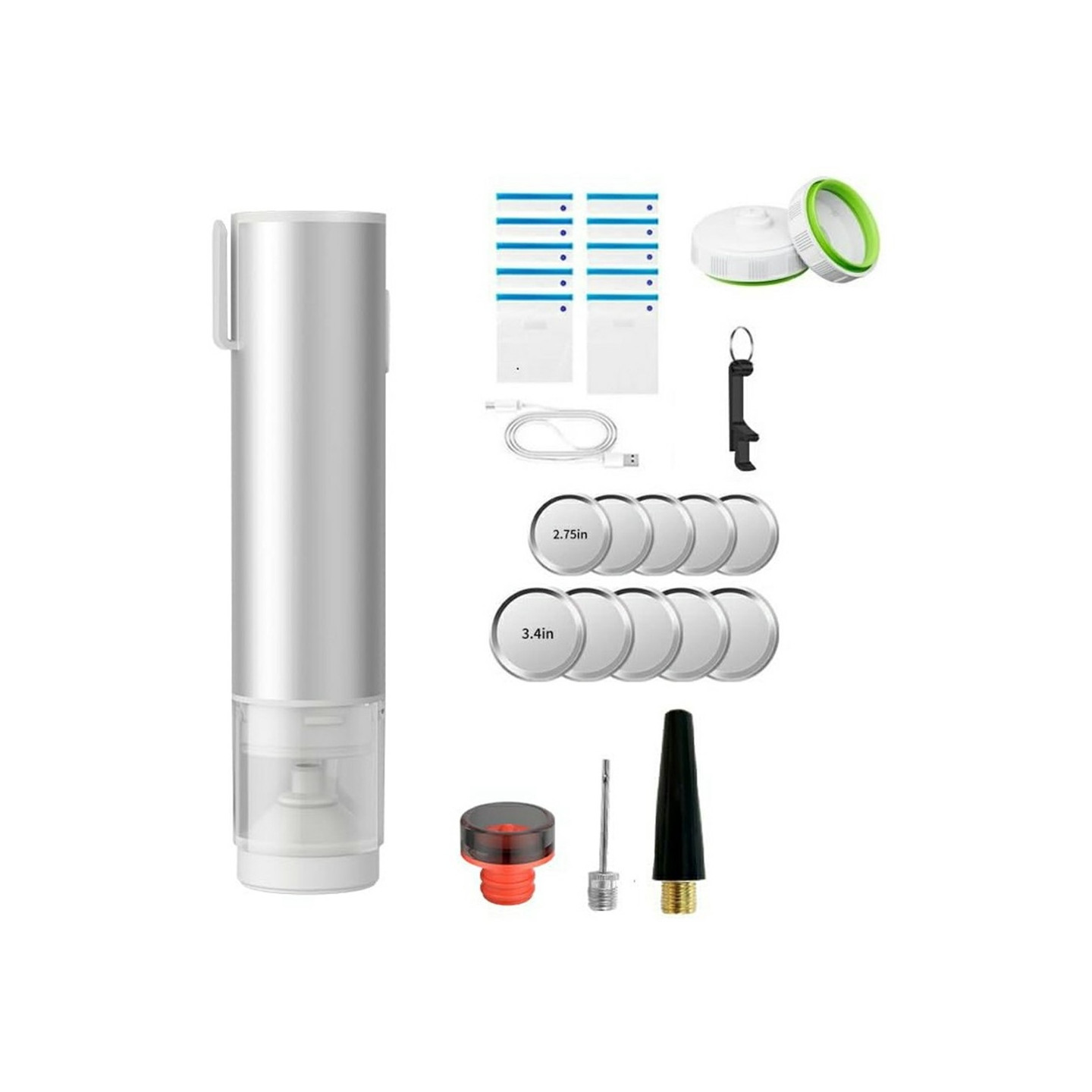 Vacuum Sealer Food Saver Machine LED-näytöllä purkkeille/säilytyspusseille