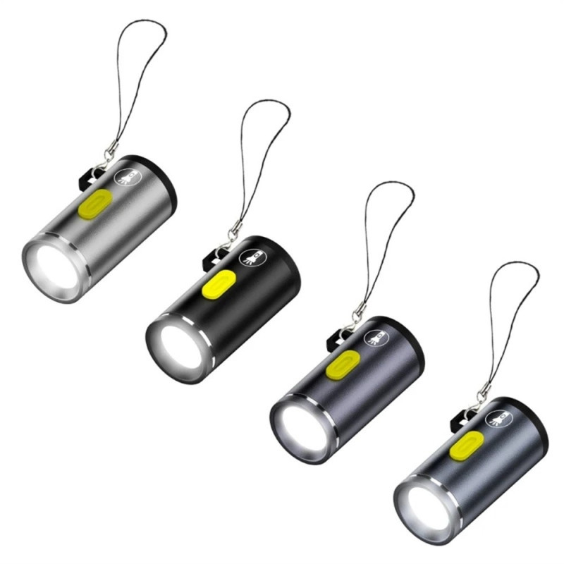 Mini lommelygte genopladelig LED arbejdslys til udendørs/hjemme nødsituationer