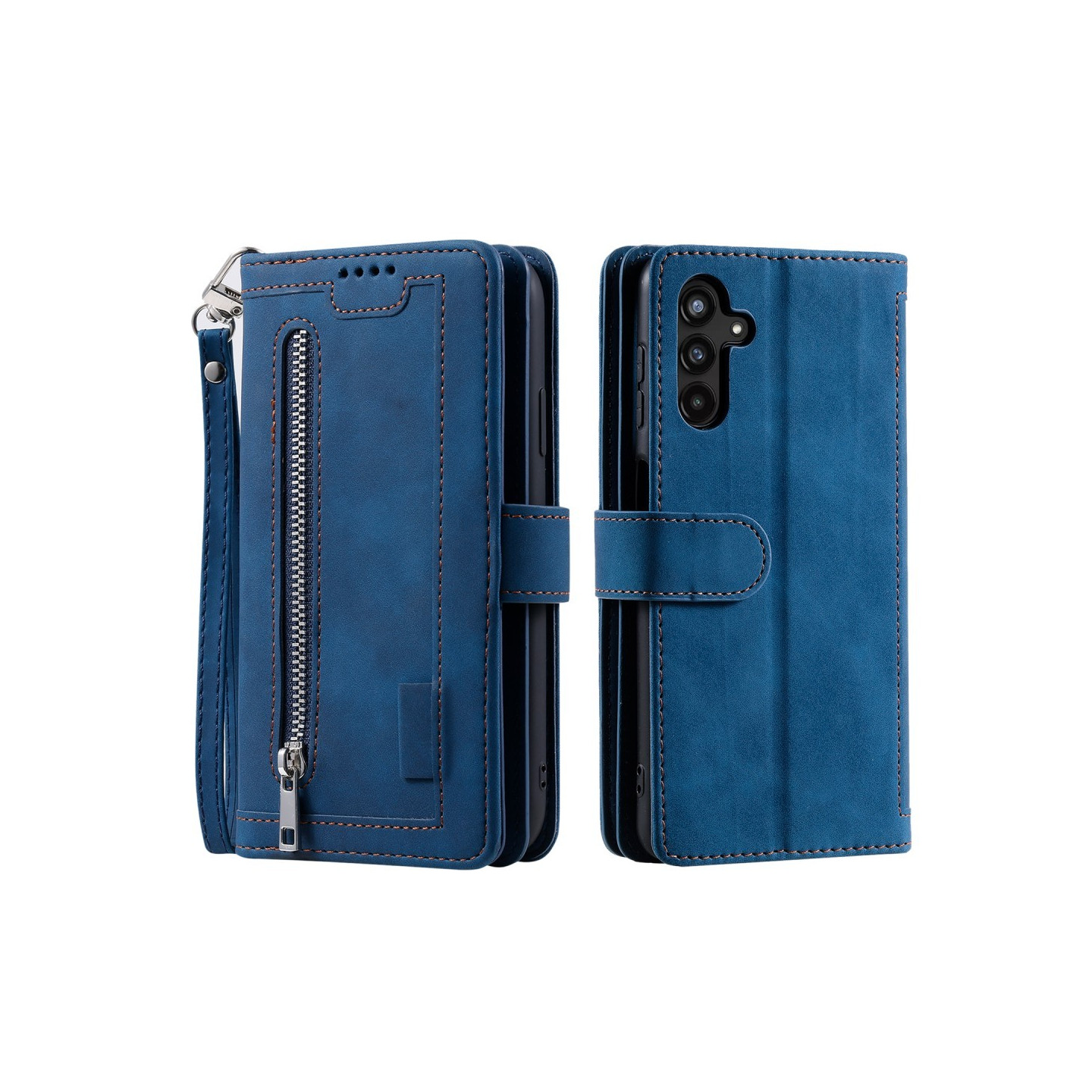 Til Samsung Galaxy S25+ 5G Etui med Lynlåslomme og 9 Kortlommer