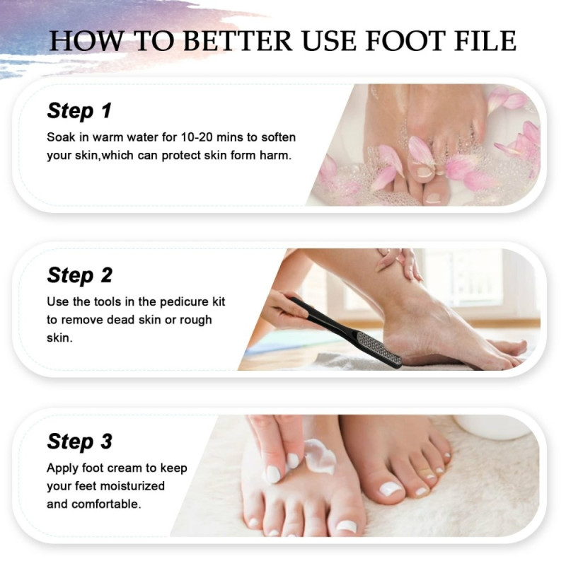 10 pcs/set Foot care Pedicure Callus Dead Skin Remover Foot file Removal of calluses