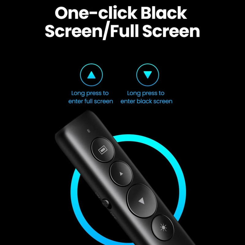 Wireless Presenter Genopladelig multifunktionsfjernbetjening laserpointer