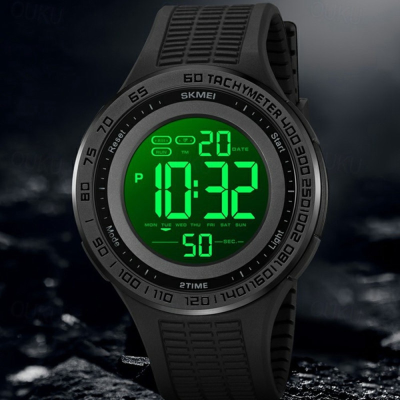 Wristwatch Wristwatch Clock SKMEI Luminous Digital Electronic - Black