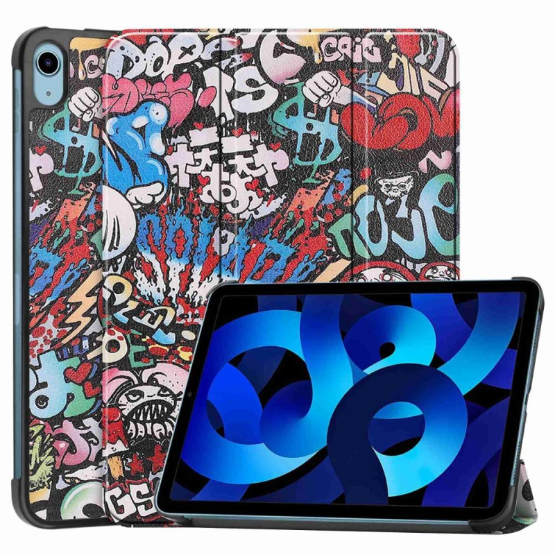 Trifoldet stativetui til iPad 10.9 (2022) Tabletcover - Graffiti
