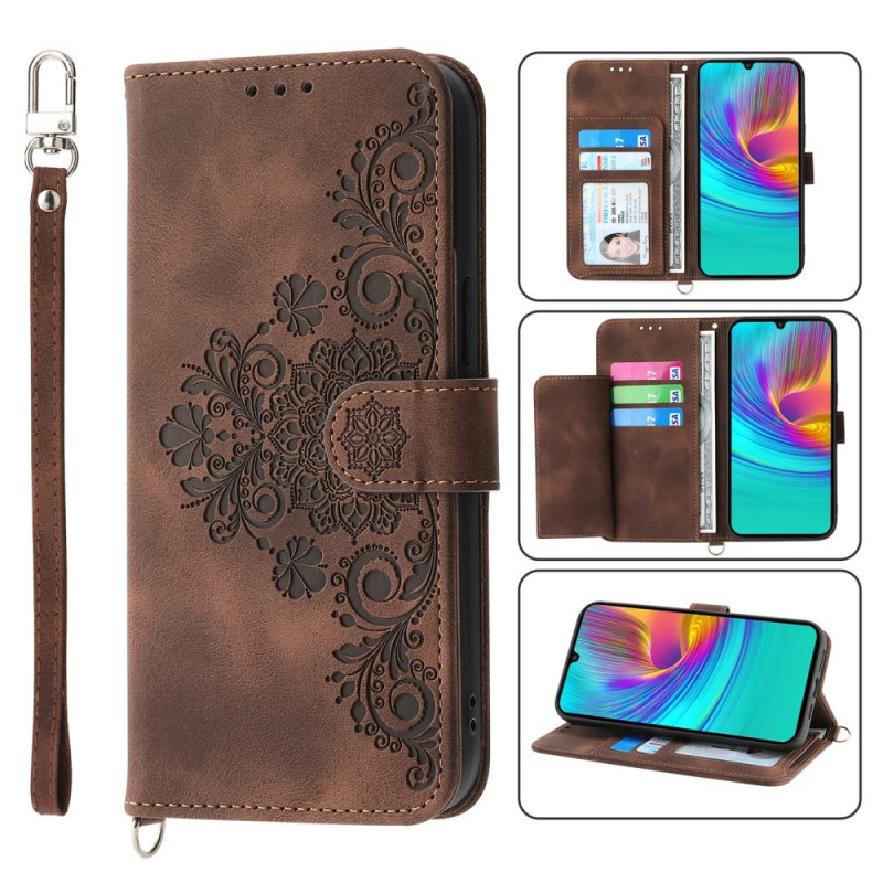 Til Samsung Galaxy A16 5G / A16 4G Cover med Blomstermønster Wallet Cover