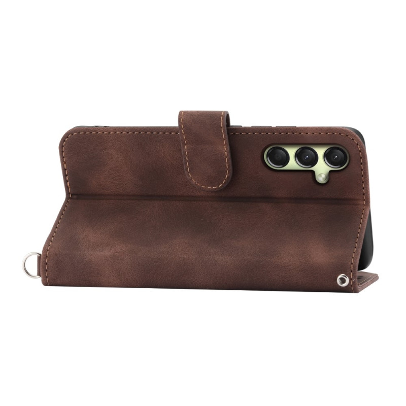 Til Samsung Galaxy A16 5G/A16 4G Deksel med Blomstermønster Lommebok - deksel - Brun