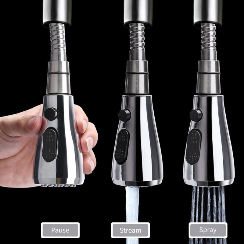 Sink Faucet Sink 3 Functions Extendable Nozzle