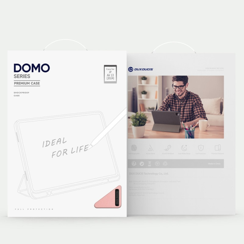 DUX DUCIS Domo iPad Air 13 (2024) Kolminkertainen jalusta - Pink