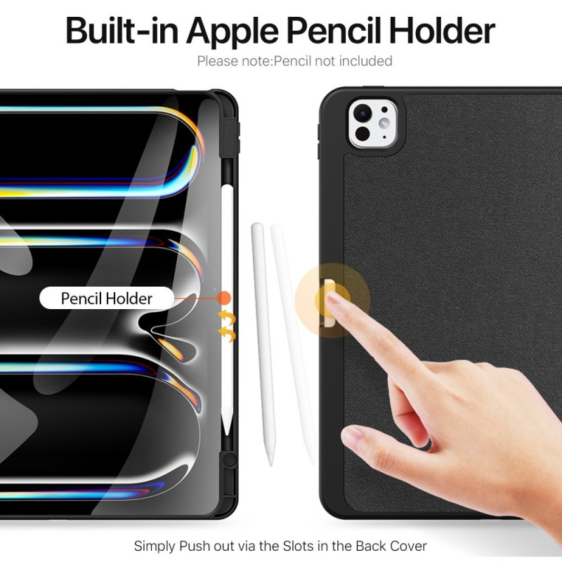 DUX DUCIS Domo iPad Pro 13 (2024) Kolminkertainen jalusta - Musta