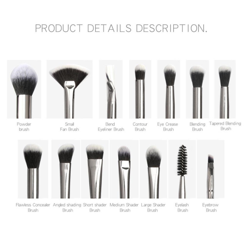 13pc eye makeup brush set for eye shadow eyeliner and blending