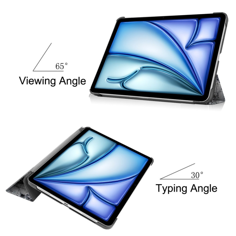 For iPad Air 11 (2024) Case Tri - fold Stand Tablet Cover - Tower