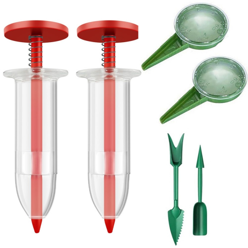 6Pcs / Set Plastic Seed Spreader Kit 5 - Speed Round Planter Dibber Seed Dispenser
