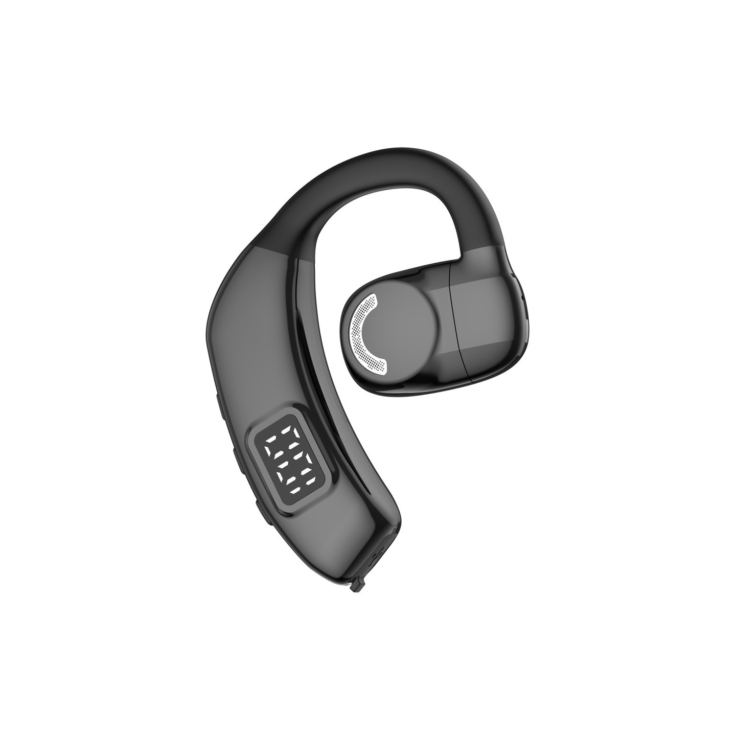 Bluetooth 5.4 yhden korvan kuulokkeet langattomat koukku - musta