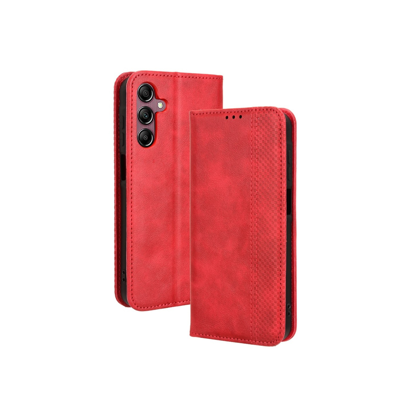 Wallet Stand Flip Phone Case for Samsung Galaxy A15 5G - Red
