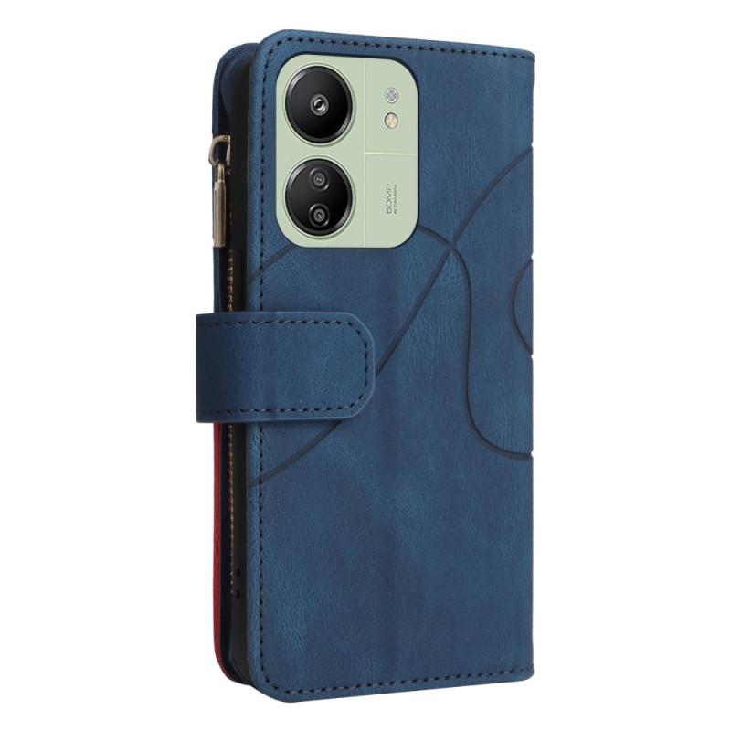 KT Wallet Case for Xiaomi Redmi 13C - Blue - Red